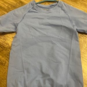 light blue athletic skin tight shirt from shein